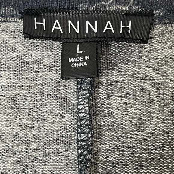 HANNAH Paisley Print Grey Open Front Knitted Cardigan Sweater Size L - Picture 7 of 10